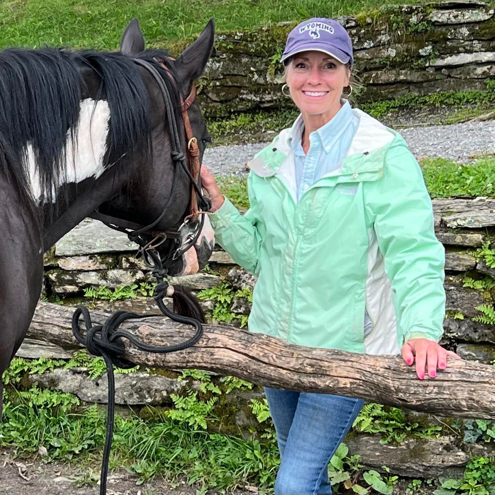 Wendy Jones Crowe with one of the ranch horses