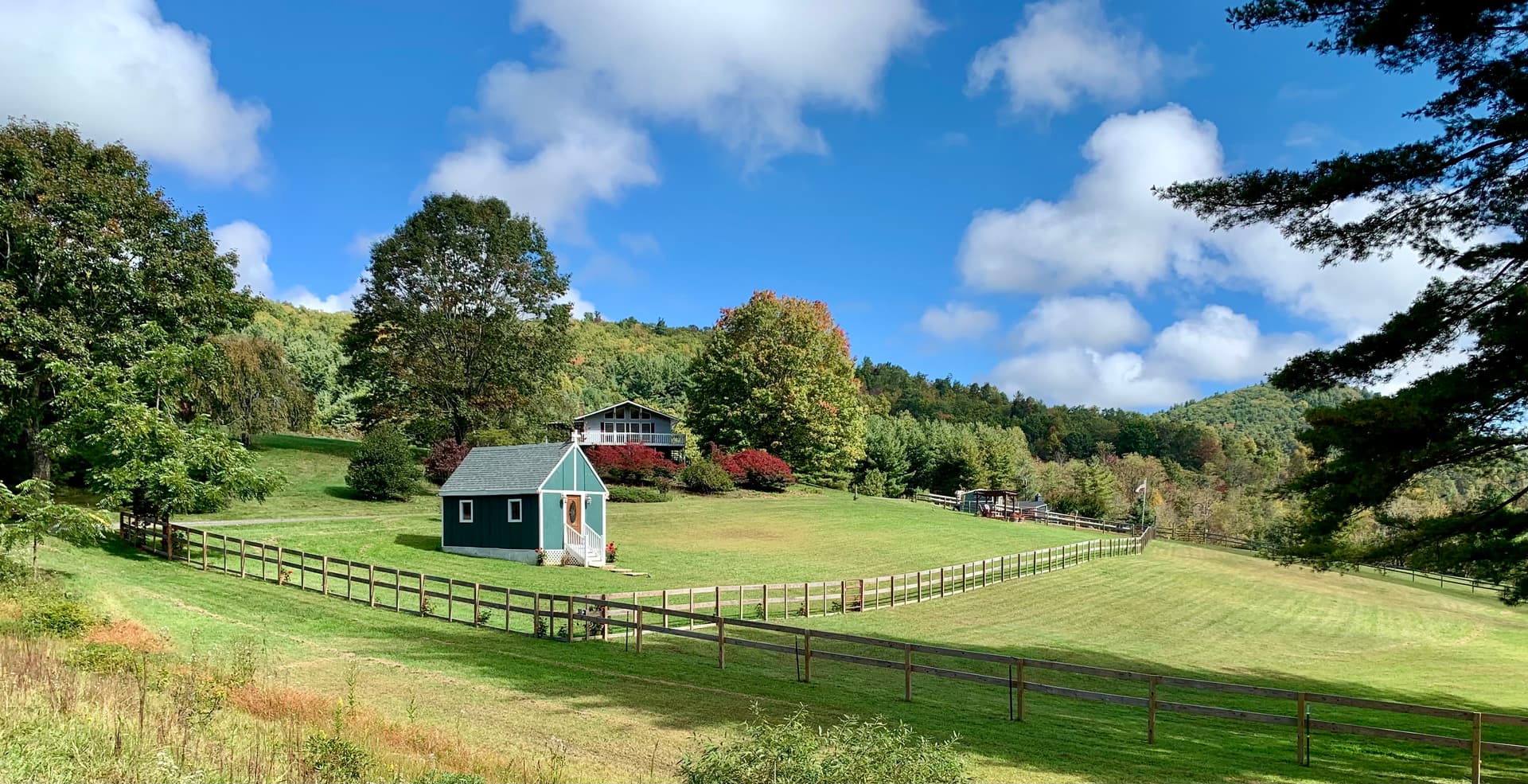 Autumn chapel and grounds